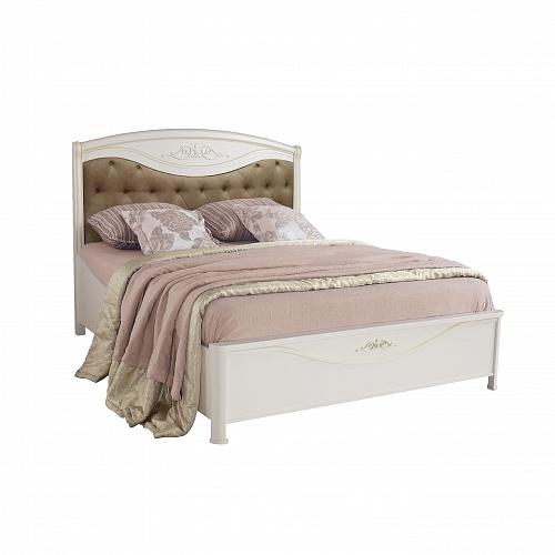 Кровать без изножья с мягким элементом 180х200 San Remo Bianco