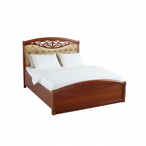Кровать с резной вставкой с изножьем с мягким элементом 180х200 San Remo Ciliegio